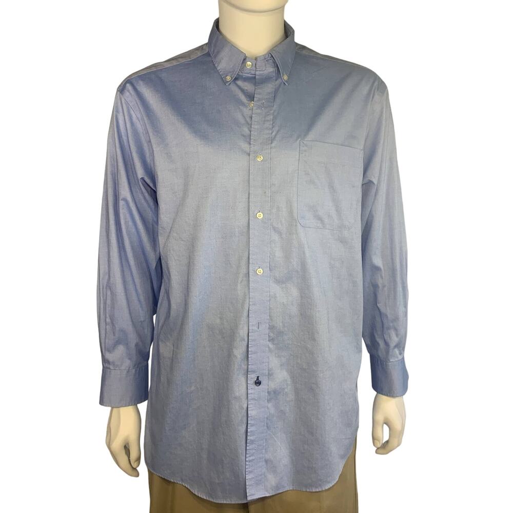 Tommy Hilfiger Men's Blue Large Shirt Neck 16 1/2 Arm Length 32 33